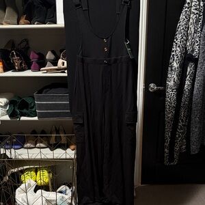 Halara Wide-Leg Jumpsuit with Button Front NWT